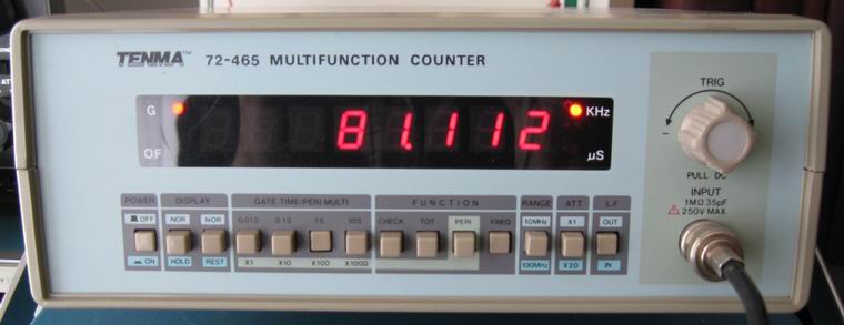 photo of frequency readout
